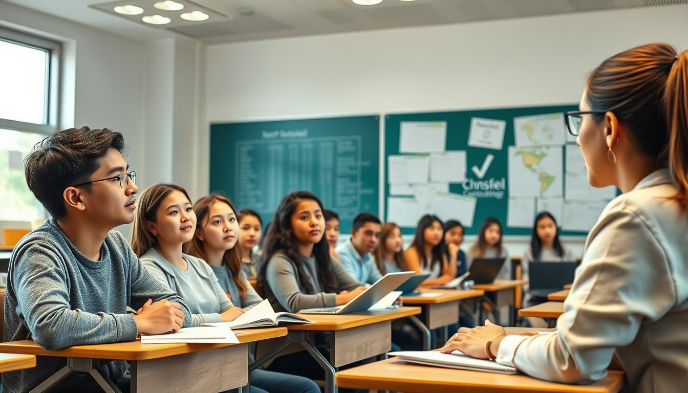 Students working in research laboratory